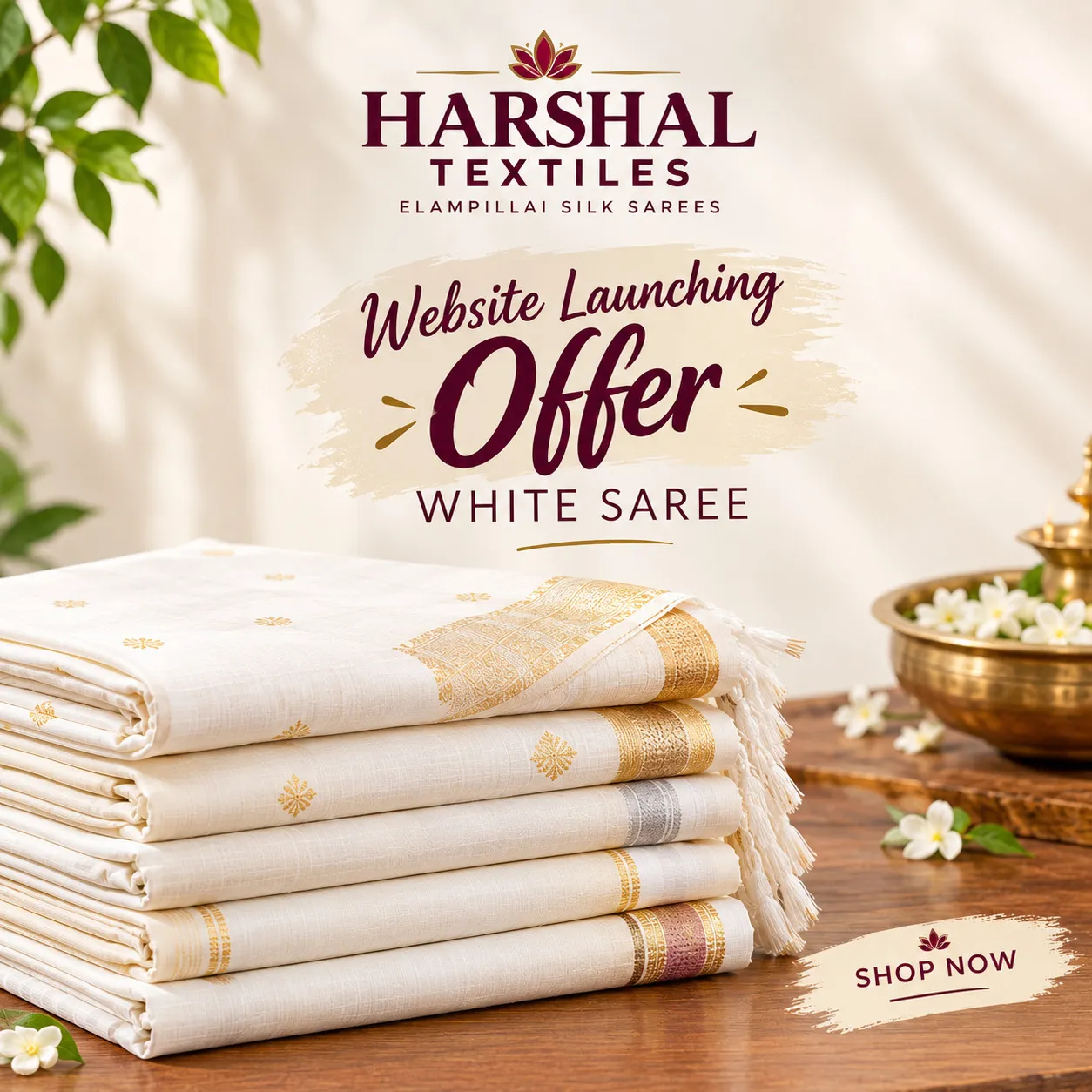 MAL MAL COTTON  LAUNCHING OFFER  – Harshal Textiles Elampillai